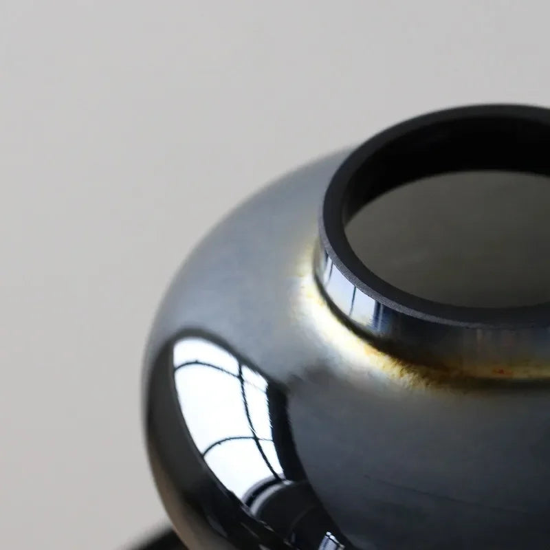 vase en verre marbré style chinois pour décoration intérieure élégante - vue 5 sur 8
