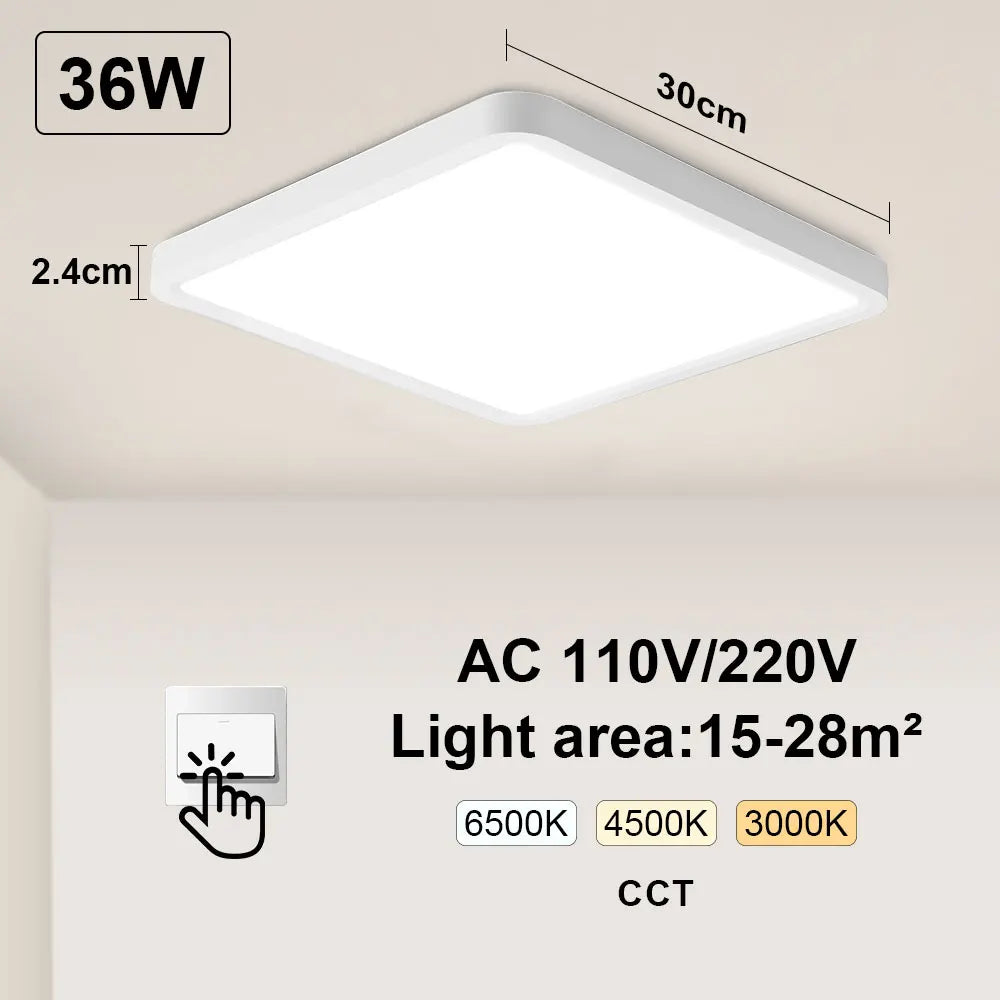 Tuya Smart LED plafonnier App commande vocale Alexa Google télécommande plafonniers carrés salon chambre éclairage - vue 15 sur 22