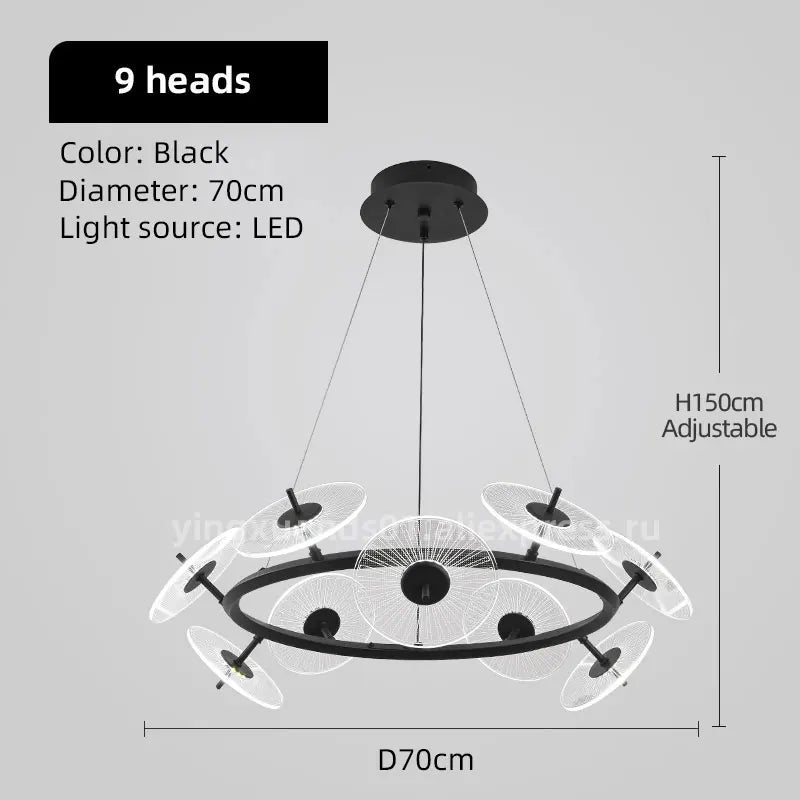 lustre moderne pour éclairage intérieur design élégant - vue 8 sur 12