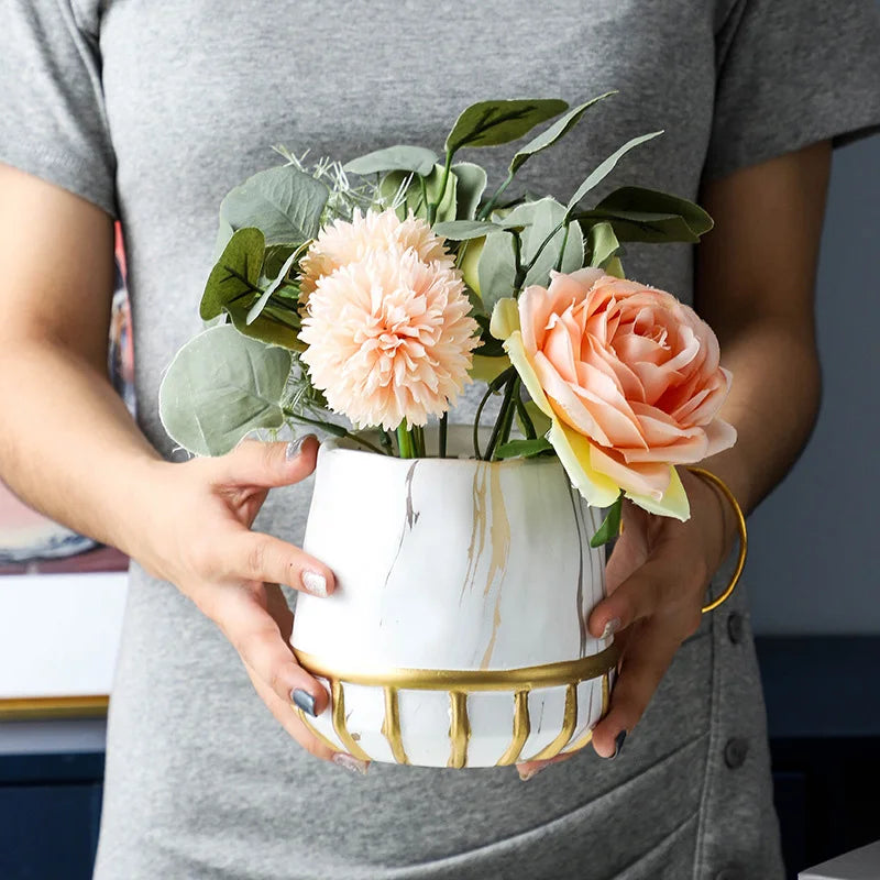décoration nordique en céramique pour pot de fleurs miniature - vue 6 sur 14