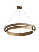 Creative minimalist bronze LED chandelier for interior decor