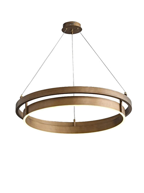 Creative minimalist bronze LED chandelier for interior decor - vue 2 sur 9