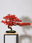 Simulation bonsai trees are suitable for decoration, immortal welcoming pine, green planting, artificial landscape, home, living