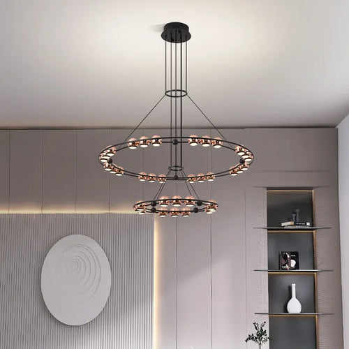 lustre LED circulaire moderne design nordique pour intérieur élégant