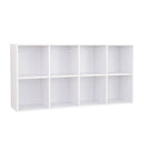 VASAGLE Bookcase, Wooden Bookshelf with 8 Compartments, Floor Standing Storage Unit for Files, Decor, In Study, Living Room
