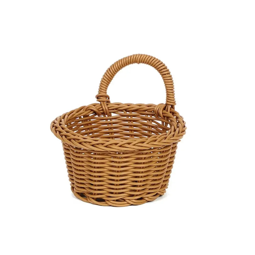 panier de rangement en rotin tissé à la main pour fruits légumes et fleurs - vue 12 sur 14