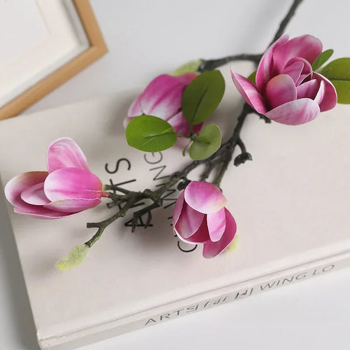 fleurs artificielles magnolias pour décoration florale extérieure - vue 11 sur 10