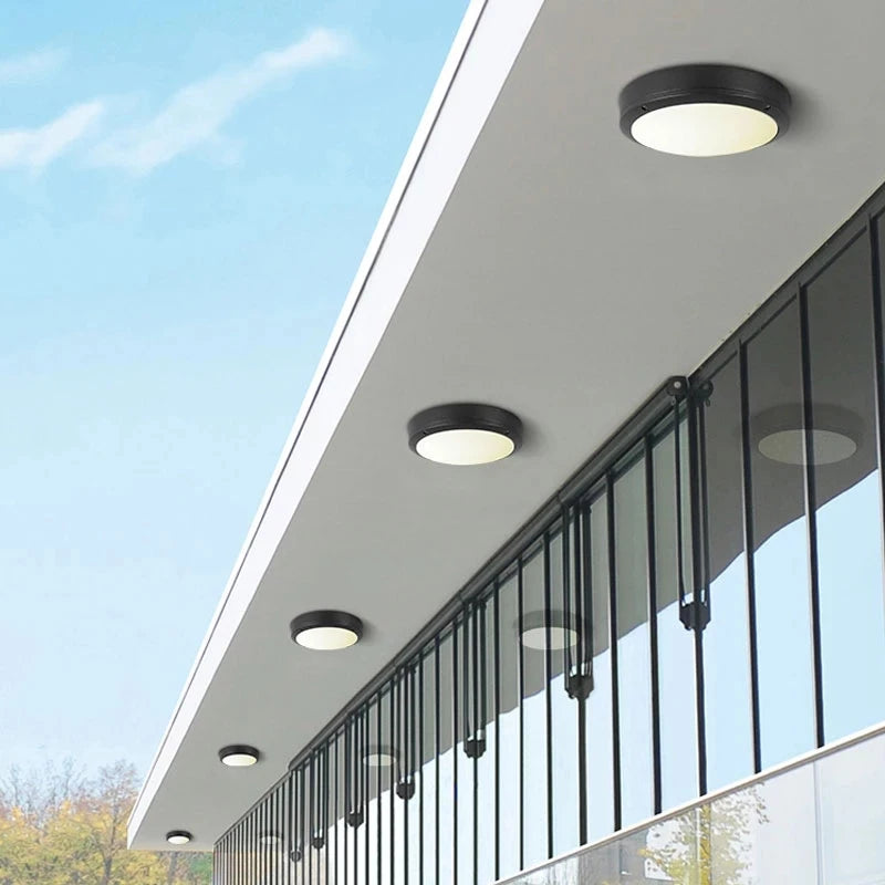 18W Radar capteur de mouvement étanche plafonnier extérieur salle de bains cuisine lumières lampe LED encastré balcon porche luminaires - vue 4 sur 6