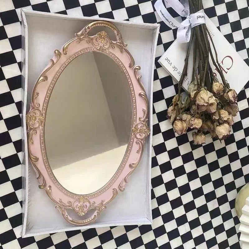 Vintage decorative glass mirrors for jewellery and aromatherapy