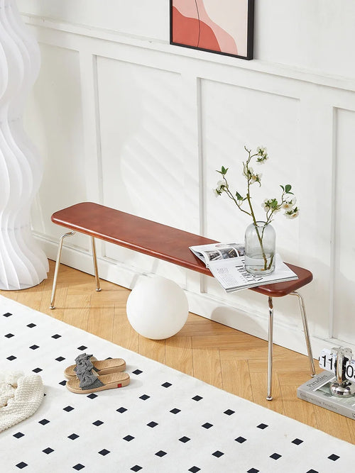 banc en bois massif style rétro pour décoration polyvalente - vue 2 sur 9