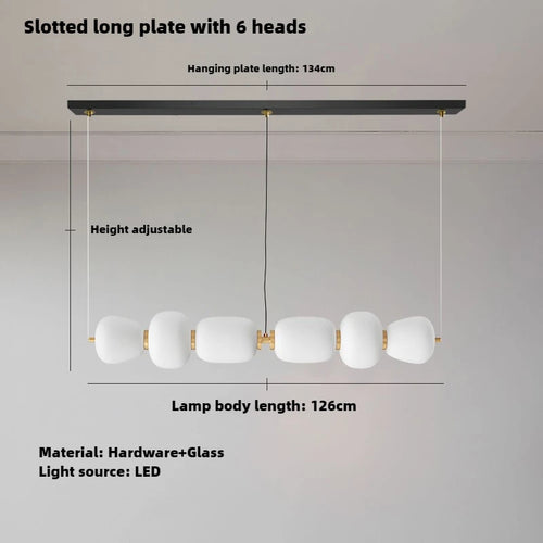 lustre en verre minimaliste moderne pour espaces créatifs et bars