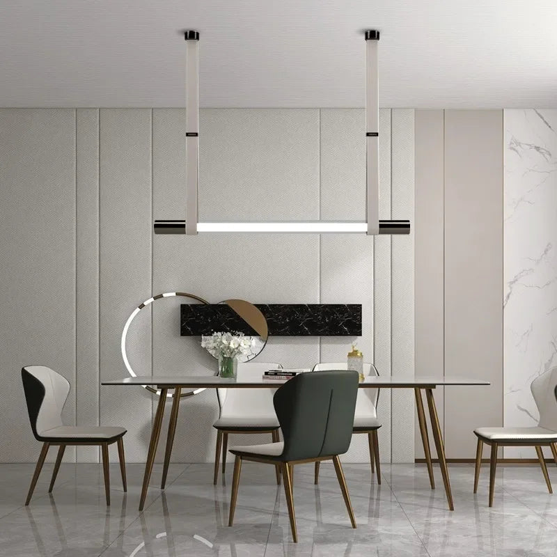 suspension moderne en verre tube pour décoration intérieure - vue 5 sur 7