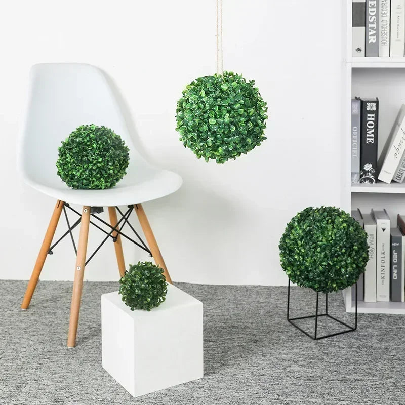 boule décorative en buis artificiel pour jardin mariage et décoration - vue 8 sur 7