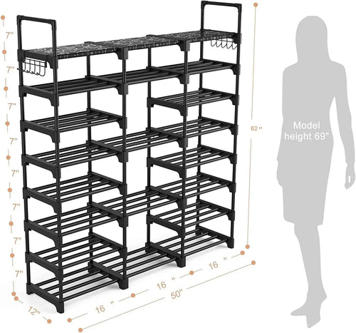 Zapatero de 9+5+9 Niveles, Organizador para Zapatos y Juguetes, para 50 a 55 Pares - vue 3 sur 6