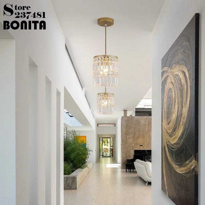 lustre en cristal moderne suspension décorative et brillante - vue 7 sur 14