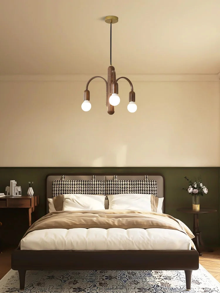 suspension vintage en noyer pour décoration intérieure et extérieure
