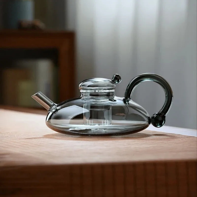 Theiere verre borosilicate resistante chaleur usage cuisine maison - vue 4 sur 7