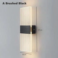 applique murale led nordique en acrylique doré brossé décoration intérieure