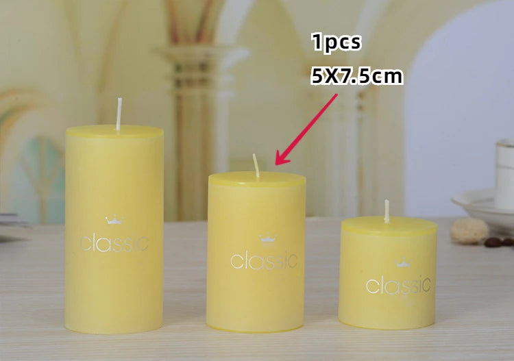 bougies piliers parfumées décoratives sans fumée en plusieurs tailles et couleurs - vue 27 sur 29