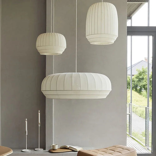 Minimalist Nordic stretch fabric chandeliers for coffee shop - vue 2 sur 9