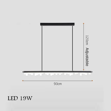 Modern minimalist black gold chandelier for interior decoration - vue 8 sur 12