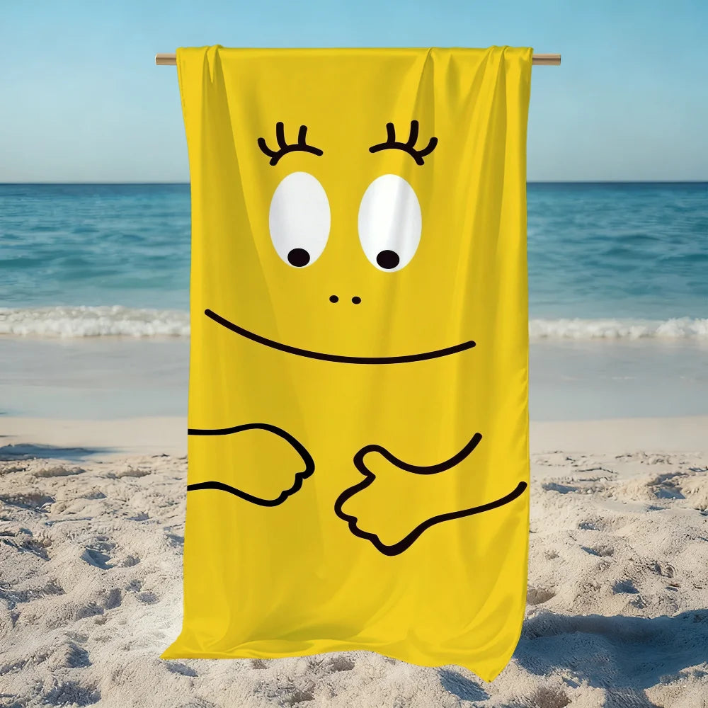 serviette de plage barbapapa motif dessin anime ludique - vue 3 sur 7