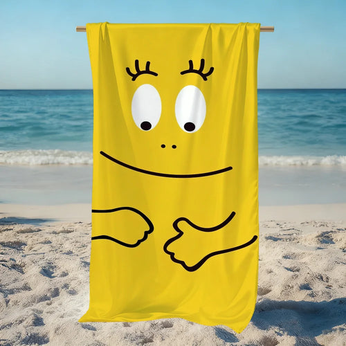 serviette de plage barbapapas sechage rapide douce dessin