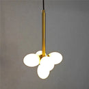 Minimalist glass egg-shaped chandelier for modern lighting