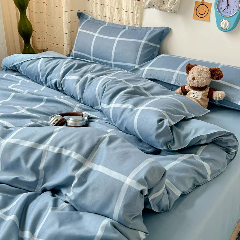 housse de couette rayée douce plusieurs tailles disponibles