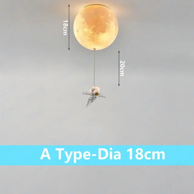 Plafonnier lunaire avec astronaute