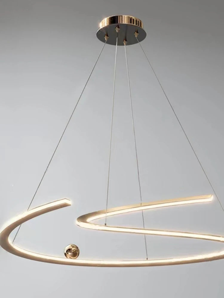 suspension minimaliste italienne à ligne irrégulière pour intérieur moderne - vue 6 sur 9