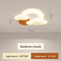 plafonnier romantique nuage arc-en-ciel pour enfant décoratif et moderne