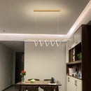 lustre led moderne minimaliste créatif géométrique pour restaurant bar