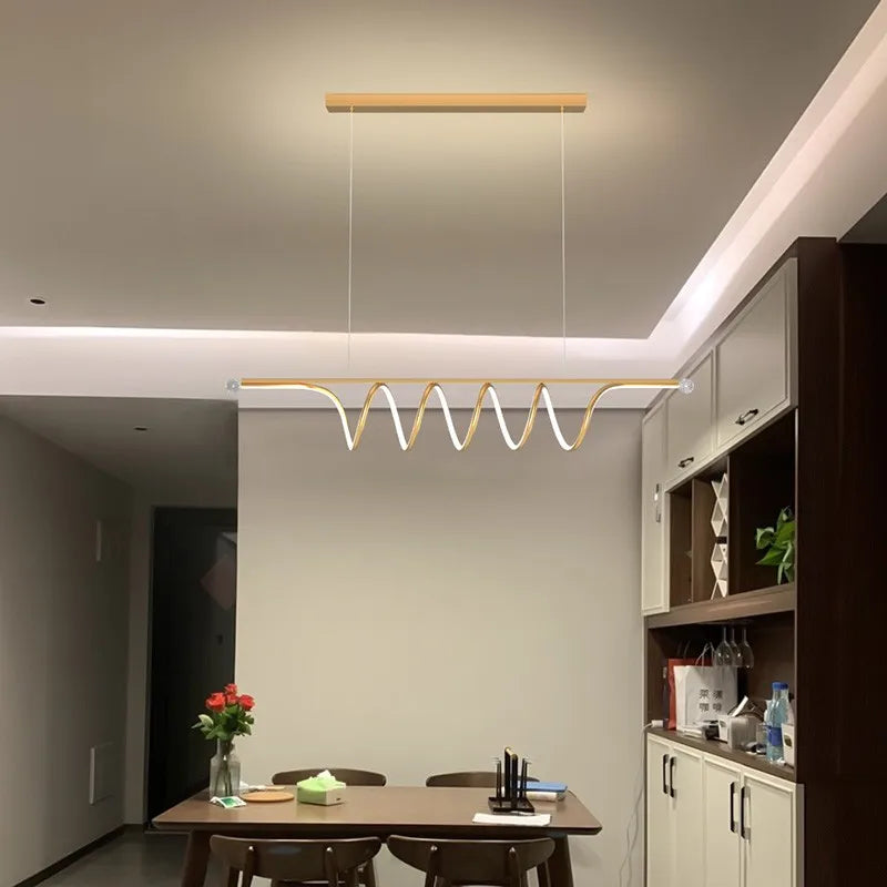 lustre led moderne minimaliste créatif géométrique pour restaurant bar - vue 5 sur 8