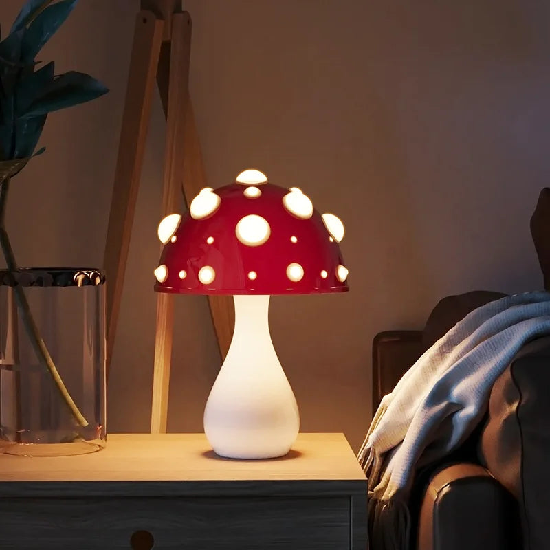 Lampe champignon Amanita tricolore LED USB - vue 5 sur 8