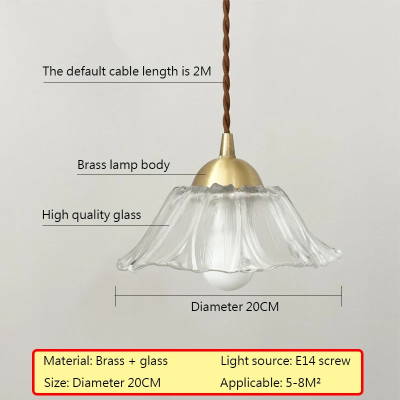 Lustre japonais en verre de laiton - vue 20 sur 23