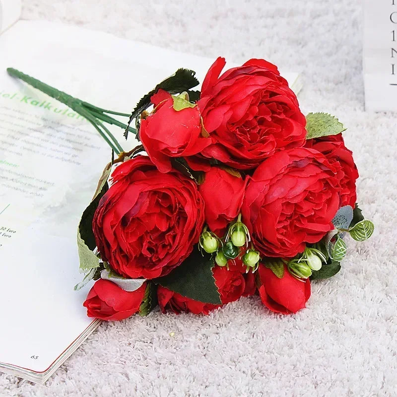 petit bouquet de fleurs artificielles pour décorations printanières et festives - vue 9 sur 34