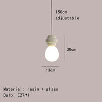 suspension en résine et verre avec fil réglable