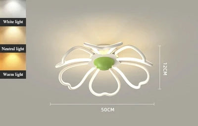 plafonnier floral à led pour chambre et salon - vue 11 sur 10