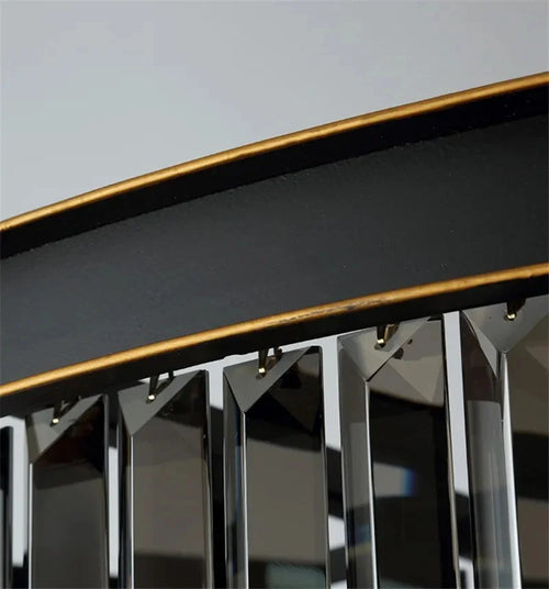 plafonnier moderne en cristal rond pour intérieur lumineux