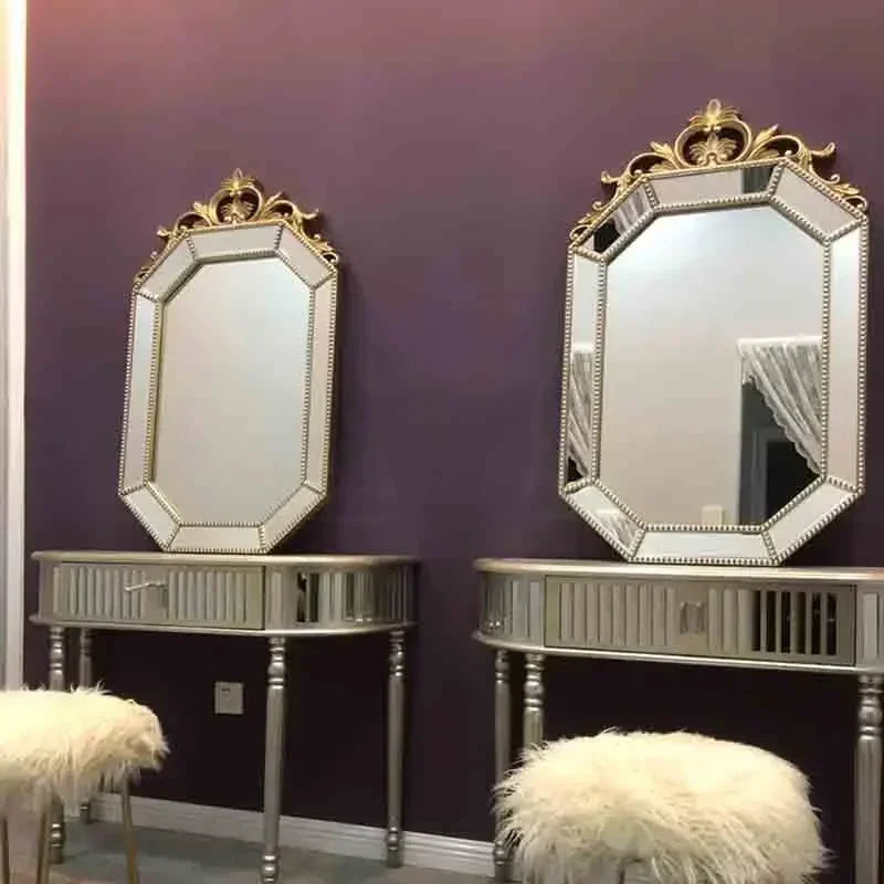 miroir décoratif suspendu nordique pour un élégant maquillage - vue 5 sur 14