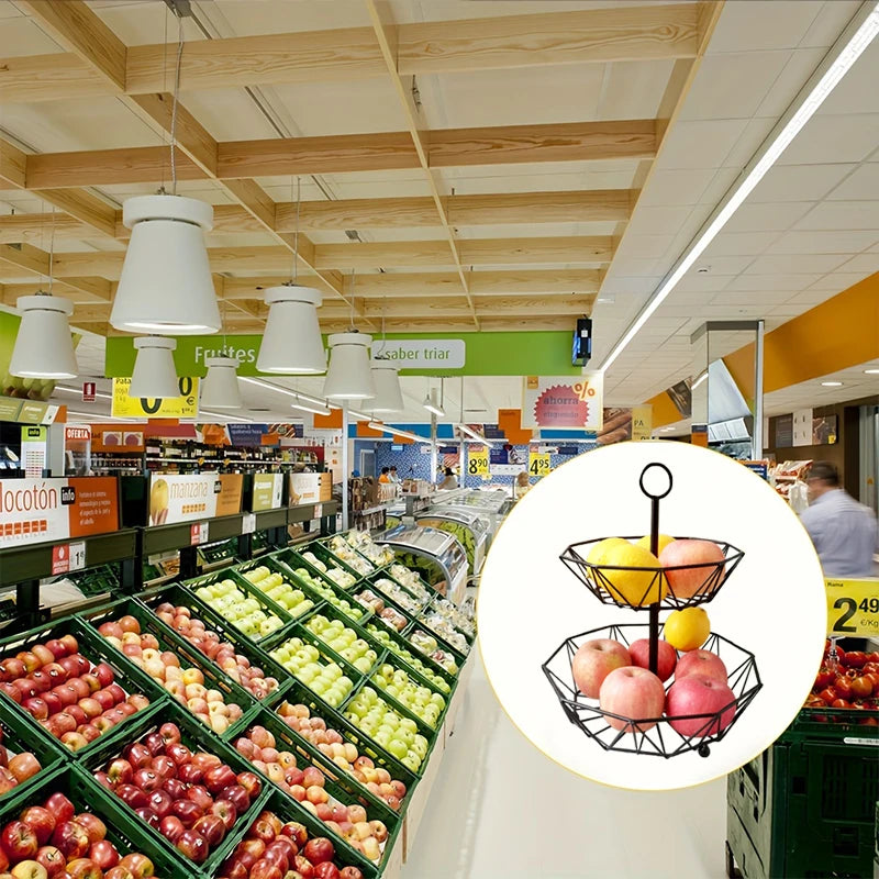 panier à fruits en fer multifonctionnel pour cuisine et bureau - vue 9 sur 8