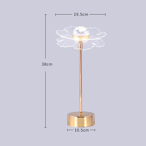 Lampe à poser style vintage LED en métal doré Anila - vue 8 sur 11
