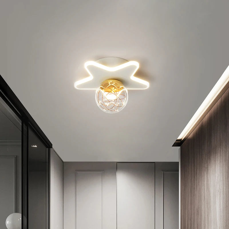 Plafonnier d'intérieur LED étoile et lune - vue 4 sur 8