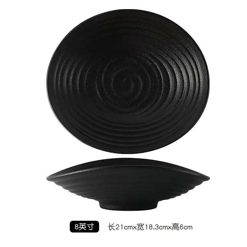 Vaisselle ceramique effet roche mat bols et assiettes