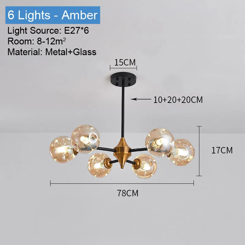 lustre industriel en verre pour intérieur élégant et moderne - vue 14 sur 14