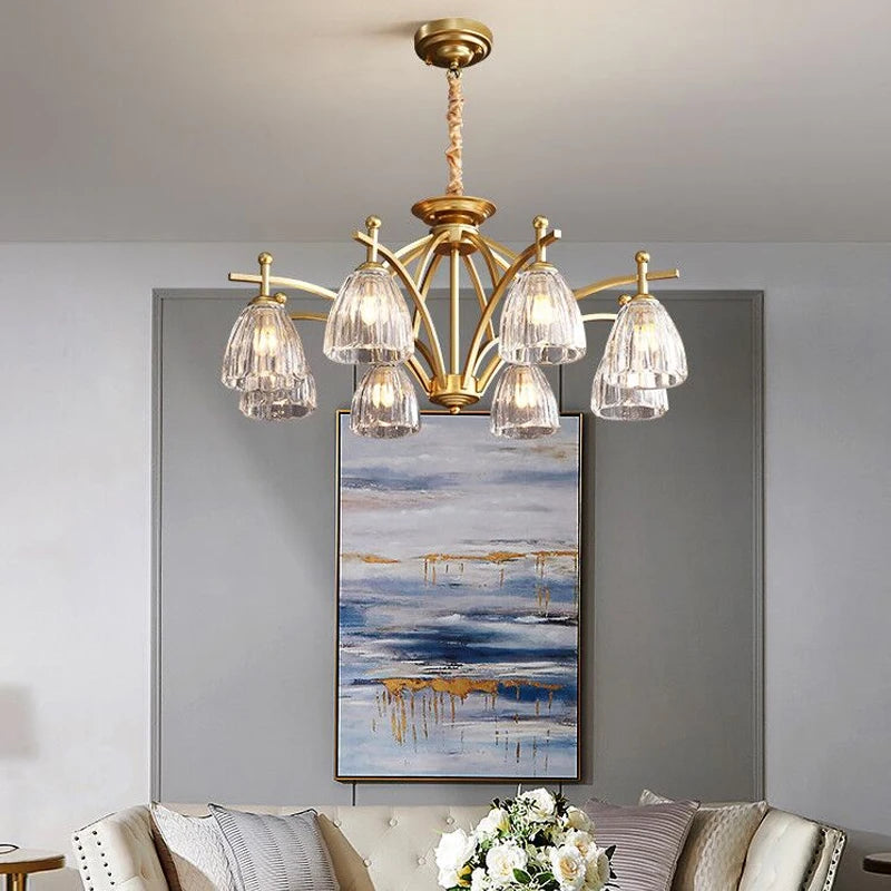 lustre en verre rétro pour une ambiance élégante et lumineuse - vue 3 sur 11