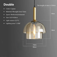 Modern glass pendant light for minimalist interior decoration
