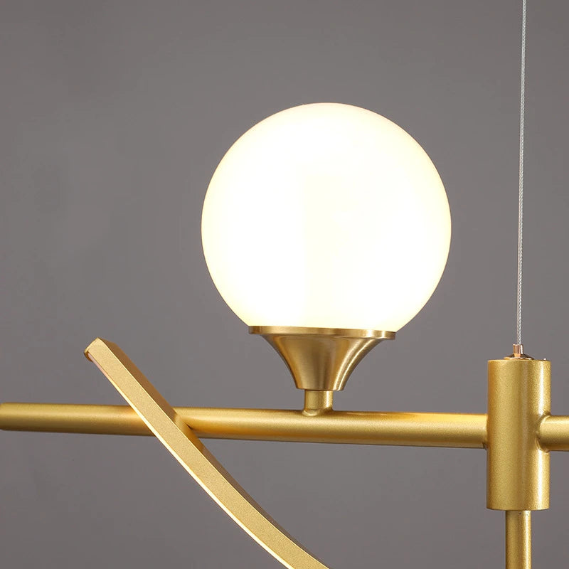 lustre en forme de verre blanc avec éclairage led intégré - vue 6 sur 7