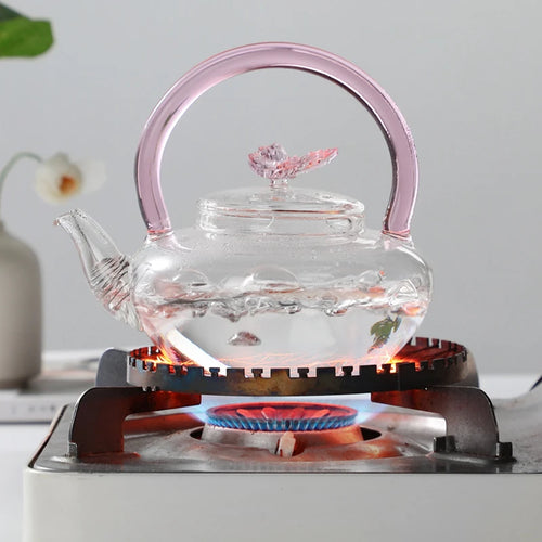 Theiere papillon verre borosilicate resistant chaleur 500ml